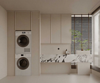 Modern Balcony Laundry Room-ID:972120051