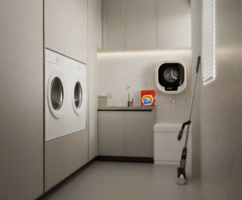 Modern Balcony Laundry Room-ID:469402072