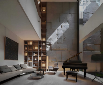 Industrial Style A Living Room-ID:734478956