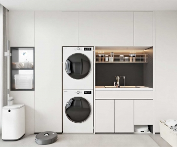 Modern Balcony Laundry Room-ID:534970052