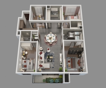 Modern A Bird's-eye View Of Home Decoration-ID:260540011