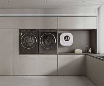 Modern Balcony Laundry Room-ID:835649019