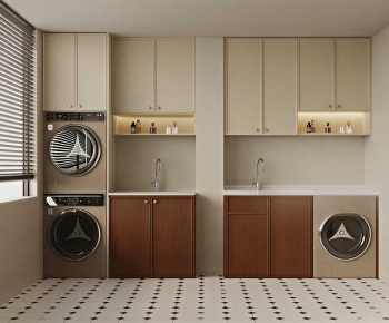 Modern Laundry Cabinet-ID:398691897