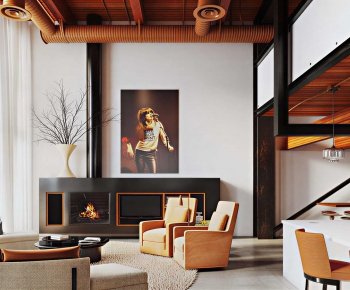 Industrial Style A Living Room-ID:893073088