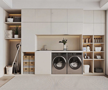 Modern Balcony Laundry Room-ID:966895101