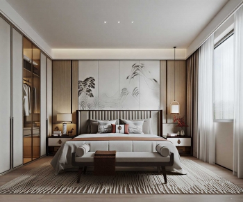 New Chinese Style Bedroom-ID:383166075