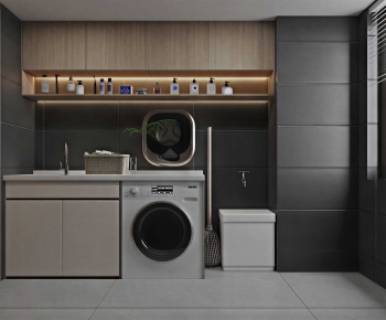 Modern Balcony Laundry Room-ID:241918094