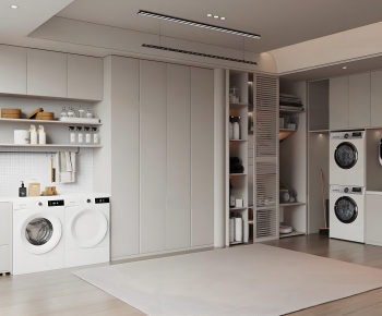 Modern Balcony Laundry Room-ID:586896906