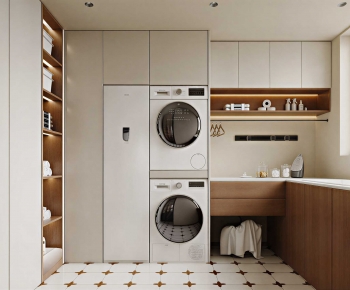 Modern Balcony Laundry Room-ID:167407992