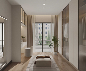 Modern Clothes Storage Area-ID:505366097