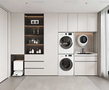 Modern Balcony Laundry Room-ID:459156048