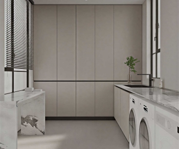 Modern Balcony Laundry Room-ID:296533117