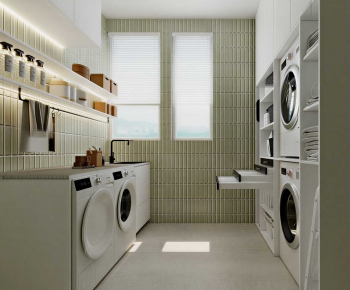 Modern Balcony Laundry Room-ID:946129082