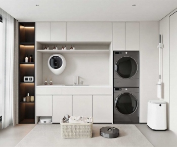 Modern Balcony Laundry Room-ID:430666927