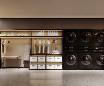 Modern Balcony Laundry Room-ID:434597976