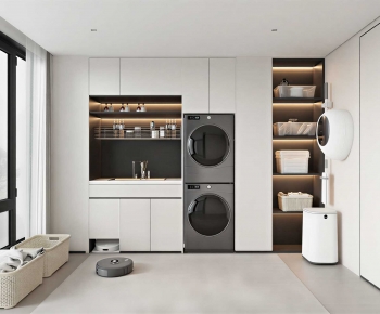 Modern Balcony Laundry Room-ID:371262071