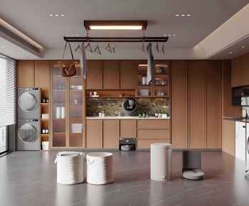 Modern Balcony Laundry Room-ID:708808935