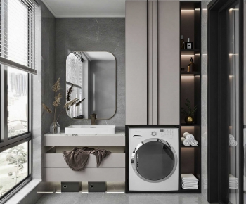 Modern Balcony Laundry Room-ID:819799974