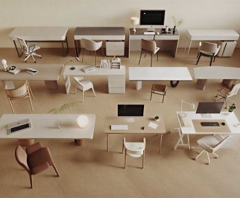 Modern Office Desk And Chair-ID:425510486