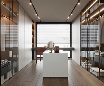 Modern Clothes Storage Area-ID:437688112