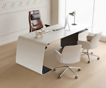 Modern Office Desk And Chair-ID:638977051