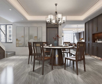 New Chinese Style Dining Room-ID:848042964