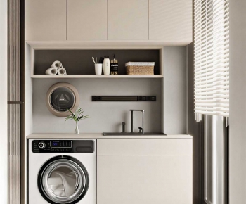 Modern Balcony Laundry Room-ID:800890925