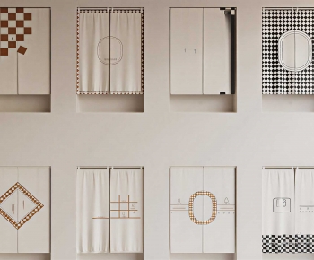 Nordic Style Door Curtain-ID:409073114