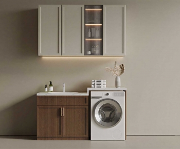 Modern Laundry Cabinet-ID:932487018