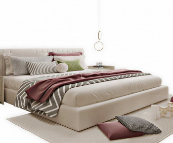 Modern Double Bed-ID:582441091