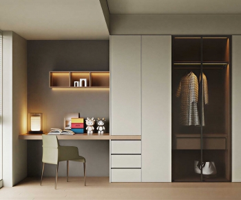 Modern Computer Desk And Chair-ID:863082894