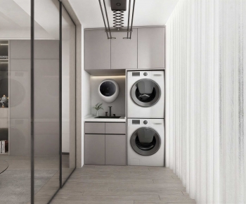 Modern Balcony Laundry Room-ID:134879118
