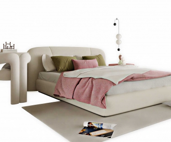 Modern Double Bed-ID:863581906