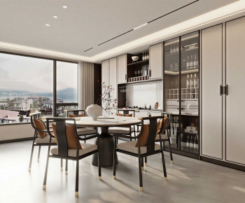 New Chinese Style Dining Room-ID:964997056