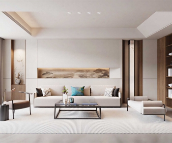 New Chinese Style A Living Room-ID:583628893