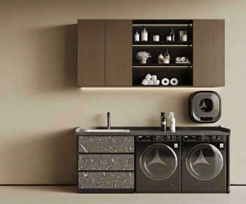 Modern Laundry Cabinet-ID:974944116