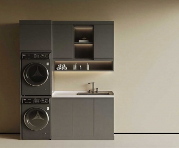 Modern Laundry Cabinet-ID:413815024