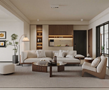 Modern A Living Room-ID:646359921