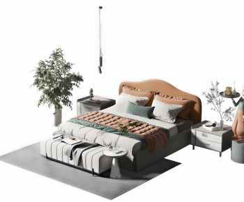 Modern Double Bed-ID:513012894