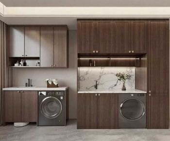 New Chinese Style Laundry Cabinet-ID:396971941