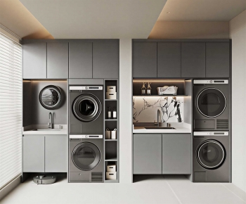 Modern Laundry Cabinet-ID:152435068