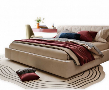 Modern Double Bed-ID:827058087