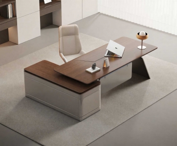 Modern Office Desk And Chair-ID:848525055