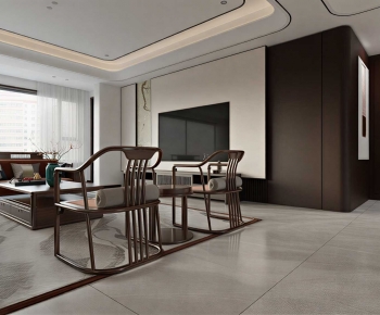 New Chinese Style A Living Room-ID:814388042