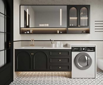 French Style Bathroom Cabinet-ID:282530887