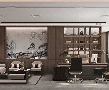 New Chinese Style Manager's Office-ID:938363087