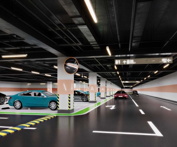 Modern Underground Parking Lot-ID:983890064