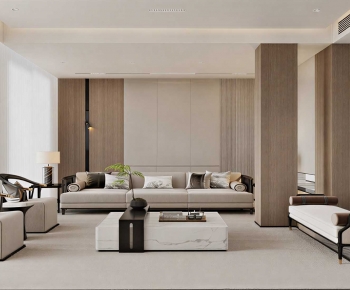 New Chinese Style A Living Room-ID:588013892