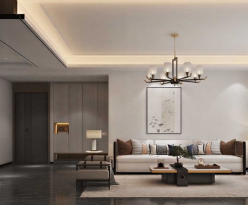 New Chinese Style A Living Room-ID:467114933