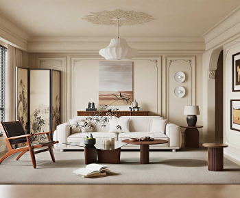 French Style A Living Room-ID:616681102